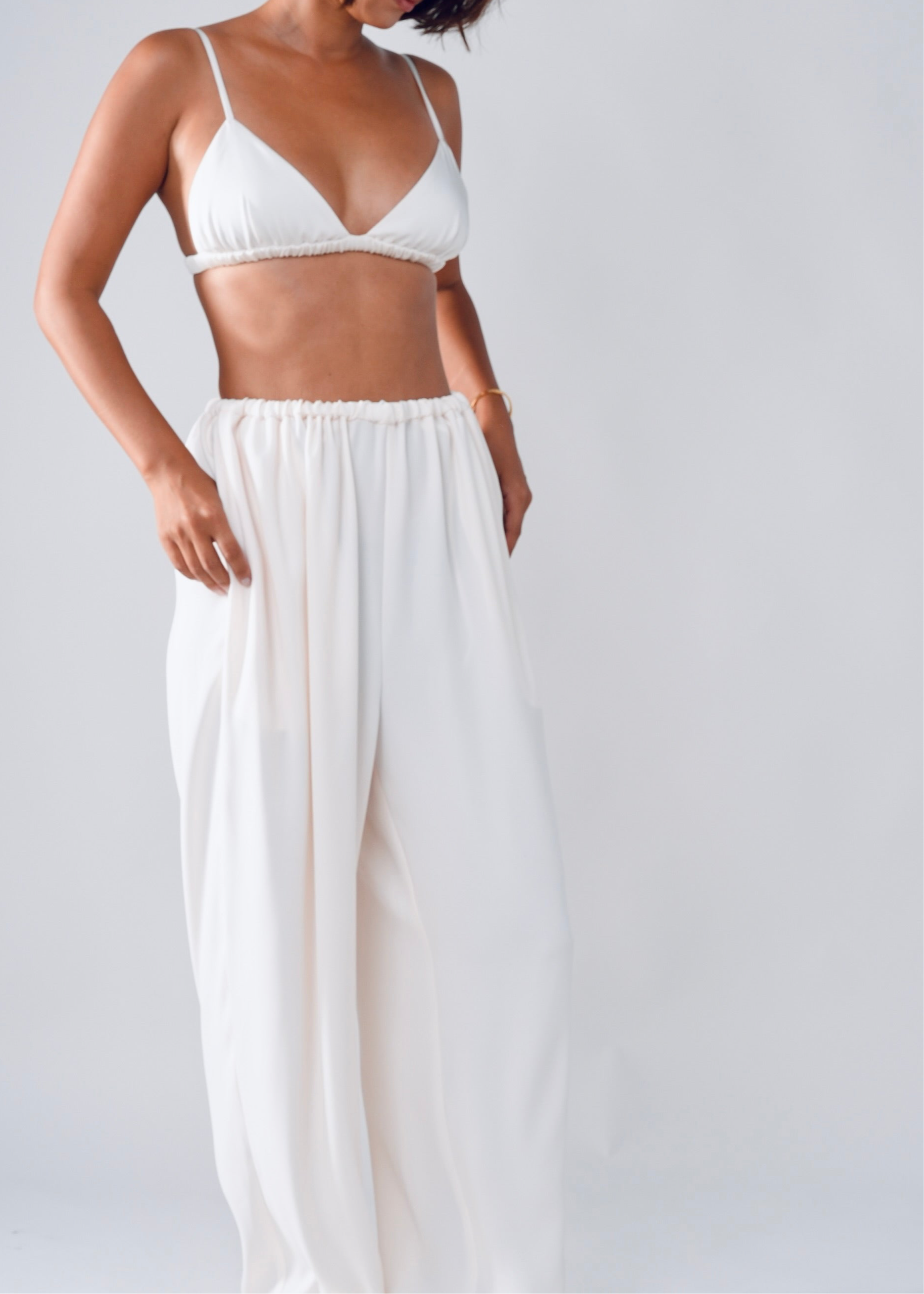 SATIN TRIANGLE BRA