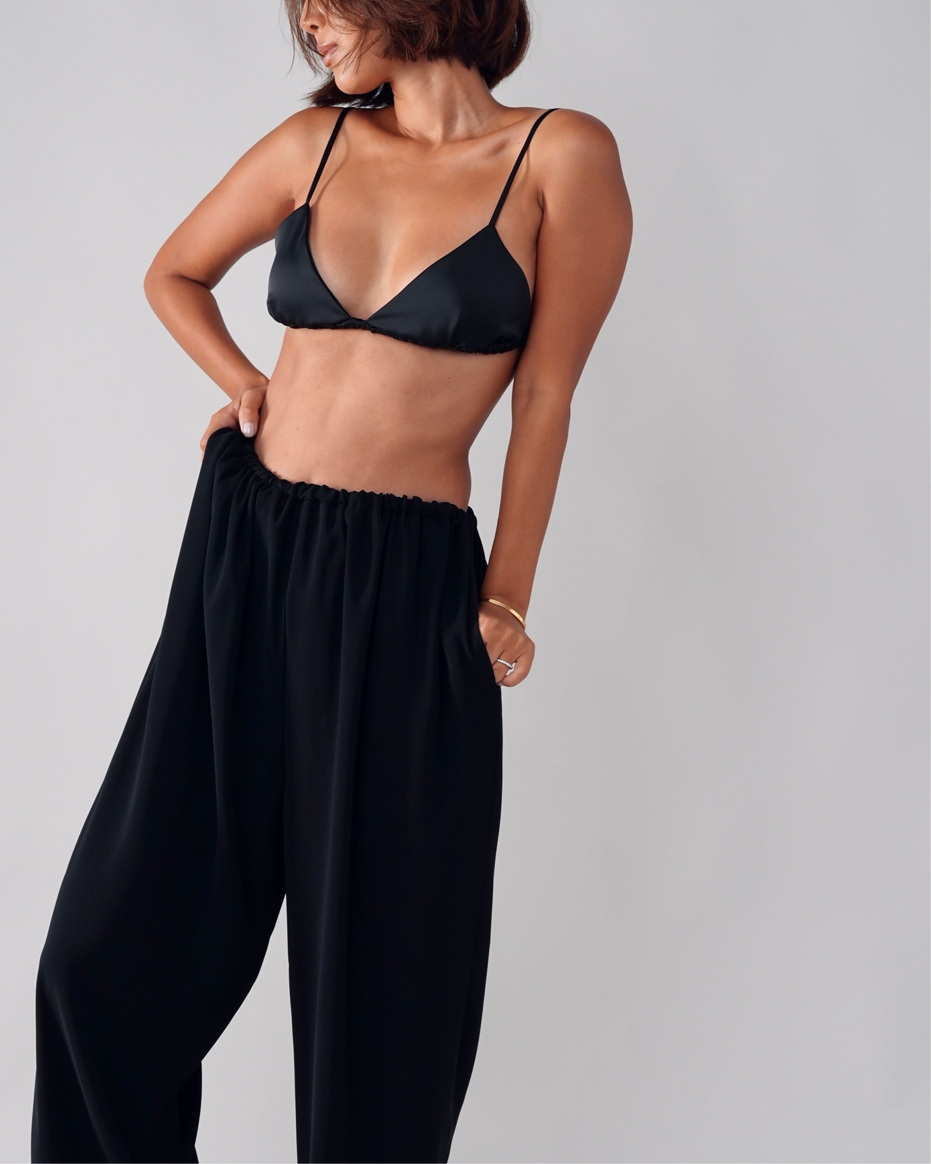 SATIN TRIANGLE BRA